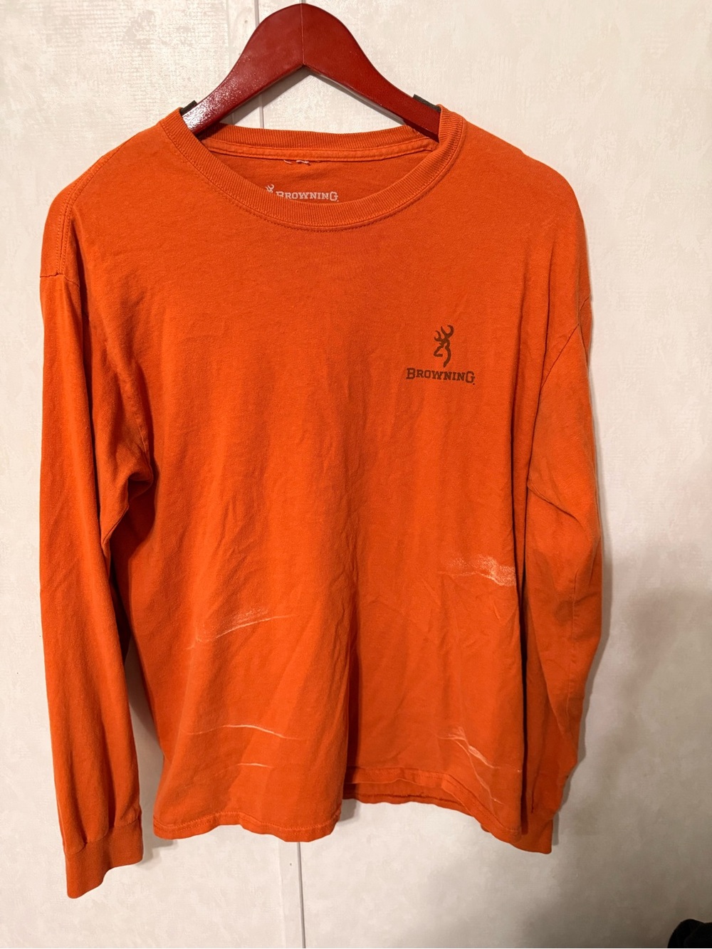 Browning Orange Crewneck Long Sleeve Shirt